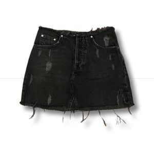 BDG Black denim skirt